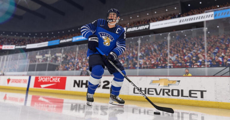 <b>Naisleijonien kapteeni Jenni Hiirikoski NHL 22 -pelissä.</b>Kuva: EASPORTS