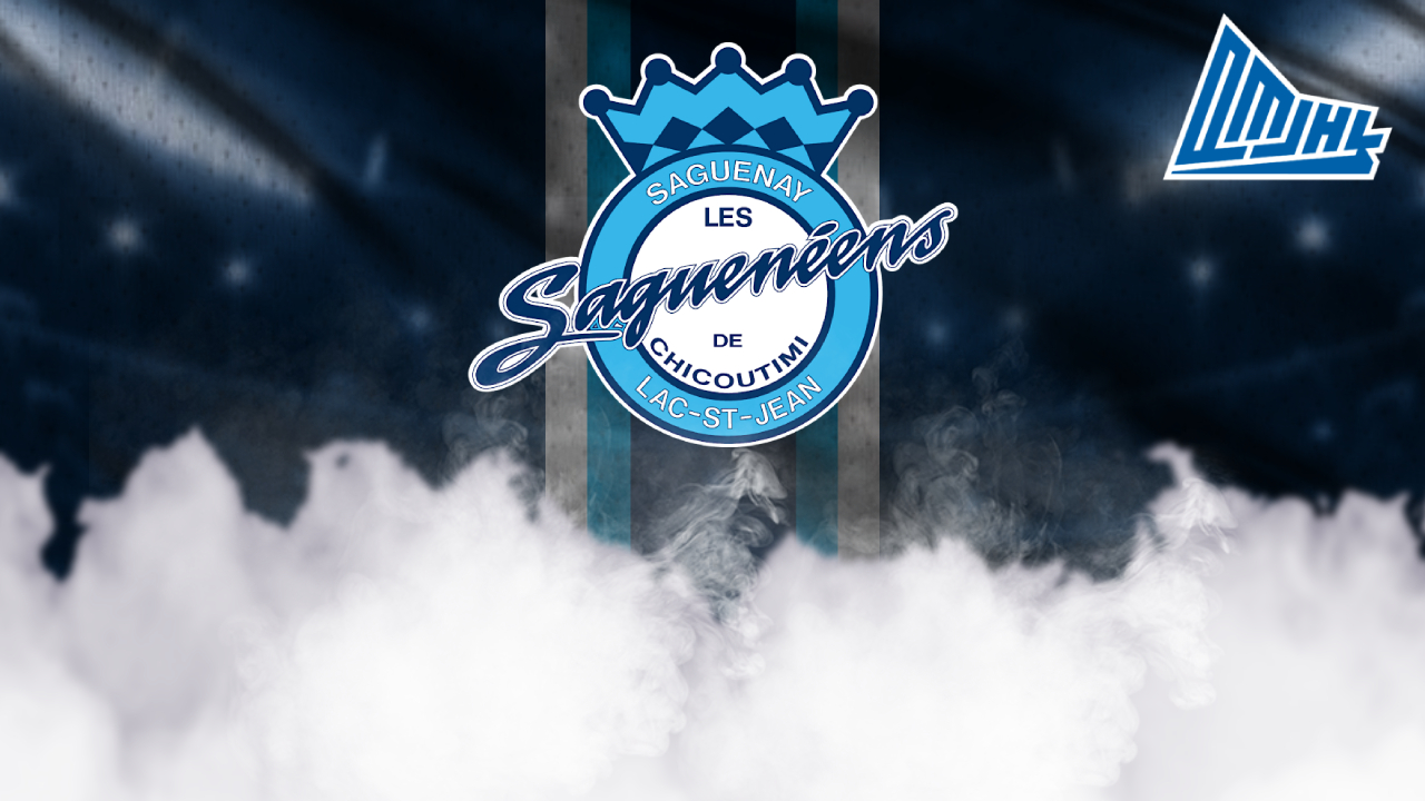 QMJHL-seura Chicoutimi Saguenéensin logo savuisella taustalla.