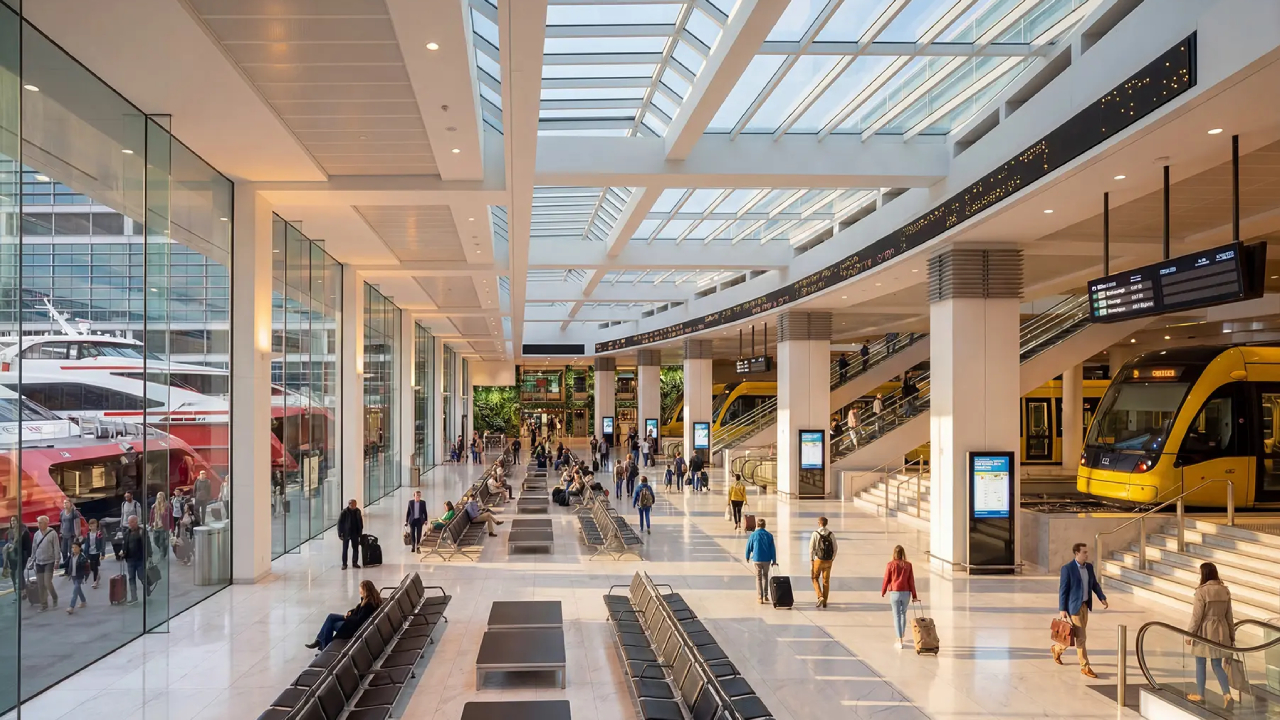 Freedom Shipin terminaali- ja liikennealueen havainnekuva